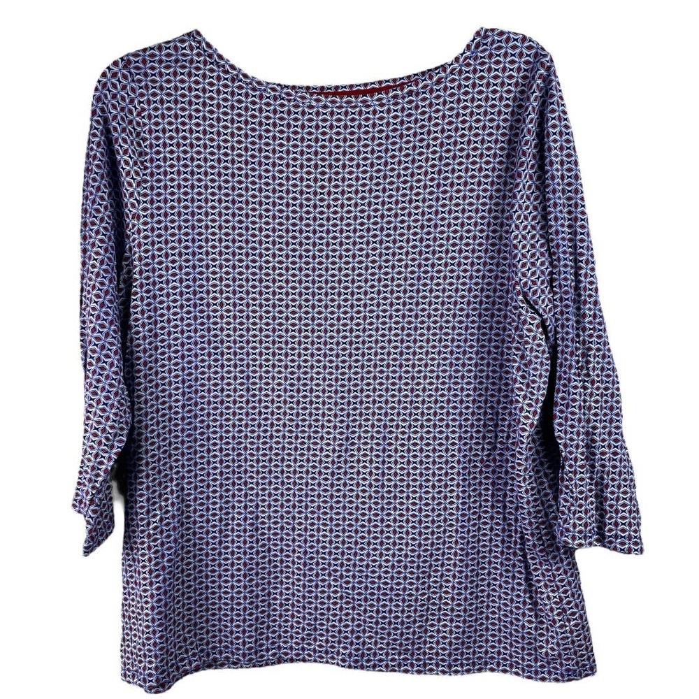 Talbots red blue pullover Cotton Spandex size 2X